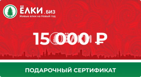 Подарочный сертификат на 15000 руб.